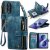 CaseMe Samsung Galaxy Z Fold8 Wallet Case with Zipper Pocket & Wireless Charging Blue