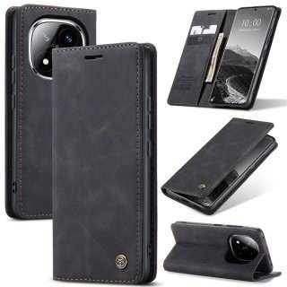 CaseMe Xiaomi Redmi Note 14 Pro 5G/Note 14 Pro Plus 5G Wallet Magnetic Suede Leather Case Black