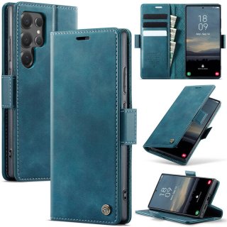 CaseMe Samsung Galaxy S25 Ultra Magnetic Wallet Case with RFID Blocking Blue