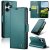 CaseMe Xiaomi Redmi 13 Wallet RFID Blocking Magnetic Buckle Case Green