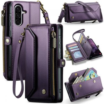 CaseMe Samsung Galaxy A56 5G Wallet RFID Blocking Crossbody Phone Case Purple