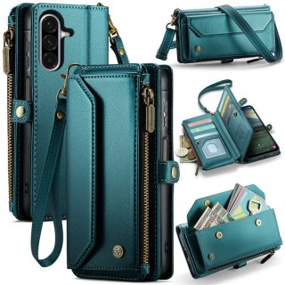 CaseMe Samsung Galaxy A17 Wallet RFID Blocking Crossbody Phone Case Green