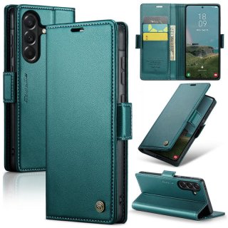 CaseMe Samsung Galaxy A37 Wallet RFID Blocking Magnetic Buckle Case Green