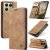 CaseMe Xiaomi 14T Wallet Magnetic Suede Leather Case Brown