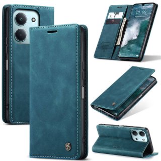 CaseMe Xiaomi Redmi 15C Wallet Magnetic Suede Leather Case Blue