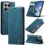 CaseMe Xiaomi 15T Wallet Magnetic Suede Leather Case Blue