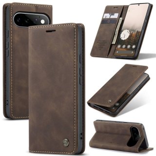 CaseMe Google Pixel 11/Pixel 11 Pro Suede Leather Wallet Case Coffee
