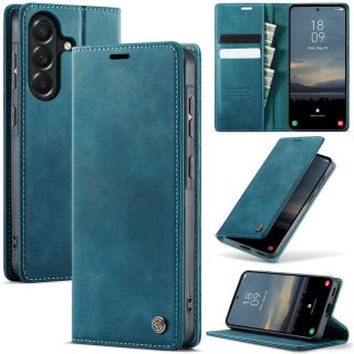 CaseMe Samsung Galaxy A57 Magnetic Wallet Case with RFID Blocking Blue
