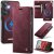 CaseMe Samsung Galaxy S26 2-in-1 Magnetic Wallet Case – Wireless Charging & RFID Blocking Red