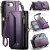 CaseMe iPhone 16e RFID Wallet Crossbody Case with Wireless Charging Purple