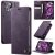 CaseMe iPhone 12 Pro Max Magnetic Wallet Case with RFID Blocking Purple