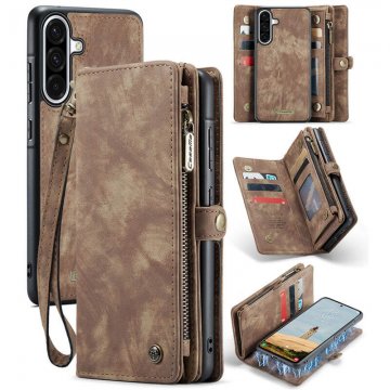 CaseMe Samsung Galaxy A36 5G Wallet Magnetic Case with Wrist Strap Coffee