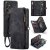 CaseMe Samsung Galaxy S24 FE Wallet Case with Wrist Strap Black