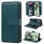 For Samsung Galaxy S24 FE Wallet 10 Card Slots Kickstand Leather Case Green