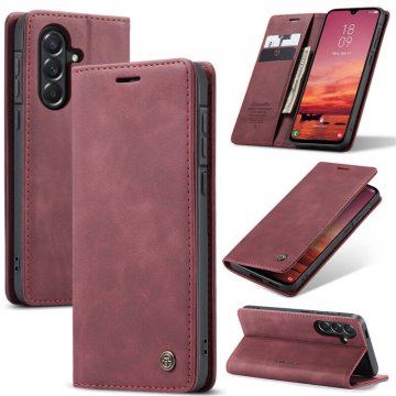 CaseMe Samsung Galaxy A57 Wallet Magnetic Suede Leather Case Red