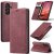 CaseMe Samsung Galaxy A57 Wallet Magnetic Suede Leather Case Red