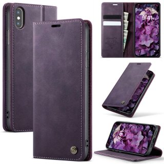 CaseMe iPhone X/XS Magnetic Wallet Case with RFID Blocking Purple