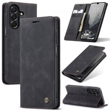 CaseMe Samsung Galaxy A27 Wallet Magnetic Suede Leather Case Black