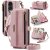 CaseMe Samsung Galaxy S25 Edge Crossbody Wallet Case with RFID Blocking & Wireless Charging Pink