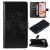 For iPhone 16 Plus Cat Tree Embossed Pattern Wallet Magnetic Case Black