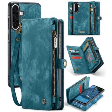 CaseMe Samsung Galaxy A36 5G Wallet Magnetic Case with Wrist Strap Blue