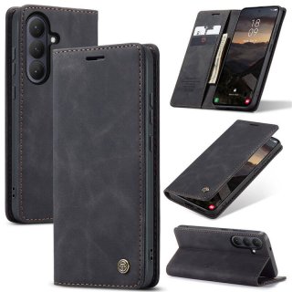 CaseMe Samsung Galaxy S26 Wallet Magnetic Suede Leather Case Black