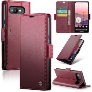 CaseMe Google Pixel 9A Wallet RFID Blocking Magnetic Buckle Case Red