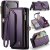 CaseMe iPhone Air Wallet RFID Blocking Crossbody Case with Wireless Charging Purple
