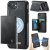 CaseMe iPhone 17e 2-in-1 Detachable Magnetic Wallet Case with RFID Blocking, Card Holder & MagSafe Compatible - Black