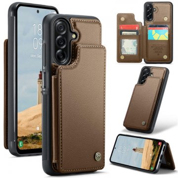 CaseMe Samsung Galaxy A17 RFID Blocking Card Holder Kickstand Case Brown