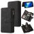 iPhone 13 Pro Wallet 15 Card Slots Case with Wrist Strap Black