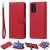 Samsung Galaxy Note 20 Wallet Detachable 2 in 1 Case Red