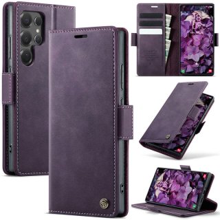 CaseMe Samsung Galaxy S25 Ultra Magnetic Wallet Case with RFID Blocking Purple