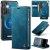 CaseMe Samsung Galaxy S23 FE 2-in-1 Magnetic Wallet Case – Wireless Charging & RFID Blocking Blue