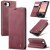 CaseMe iPhone 16e Wallet Magnetic Suede Leather Case Red