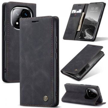 CaseMe Xiaomi Redmi Note 14 Pro/Note 14 Pro Plus Wallet Magnetic Suede Leather Case Black