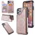 iPhone 11 Pro Max Embossed Wallet Magnetic Stand Case Rose Gold