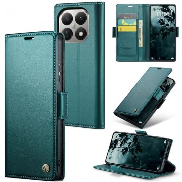 CaseMe Xiaomi 15T Wallet RFID Blocking Magnetic Buckle Case Green