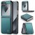 CaseMe Samsung Galaxy Z Flip6 Litchi Skin PU Leather Case Green