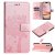 For iPhone 16 Plus Cat Tree Embossed Pattern Wallet Magnetic Case Rose Gold