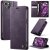 CaseMe iPhone 14 Plus Magnetic Wallet Case with RFID Blocking Purple