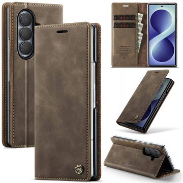CaseMe Samsung Galaxy Z Fold8 Ultra Magnetic Wallet Case with RFID Blocking Coffee