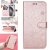 For iPhone 16 Pro Max Cat Bee Embossed Pattern Wallet Magnetic Case Rose Gold