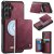 CaseMe Samsung Galaxy S24 FE Detachable Magnetic Wallet Case with RFID Blocking & Wireless Charging - Red