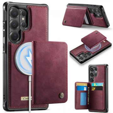 CaseMe Samsung Galaxy S26 Ultra Detachable Magnetic Wallet Case with RFID Blocking & Wireless Charging - Red