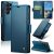 CaseMe Samsung Galaxy S26 Ultra Wallet RFID Blocking Magnetic Buckle Case Blue