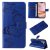 For iPhone 16 Plus Butterfly Embossed Wallet Magnetic Case Blue