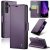 CaseMe Samsung Galaxy S24 FE Wallet RFID Blocking Magnetic Buckle Case Purple