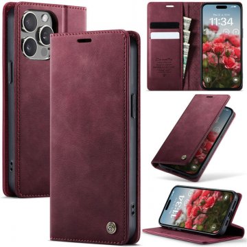 CaseMe iPhone 14 Pro Max Magnetic Wallet Case with RFID Blocking Red