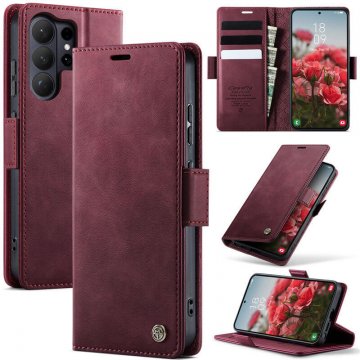 CaseMe Samsung Galaxy S26 Ultra Magnetic Wallet Case with RFID Blocking Red